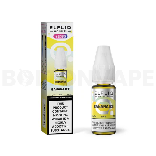 Banana Ice 10ml Elfliq Nic Salt E-Liquid by Elf Bar