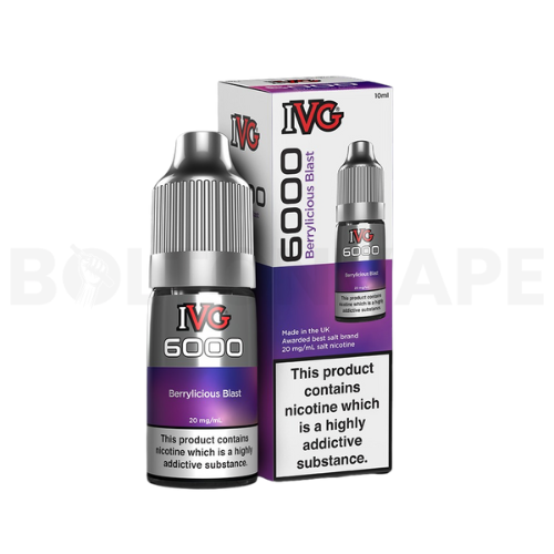 Berrylicious Blast 10ml Nic Salt E-Liquid By IVG 6000