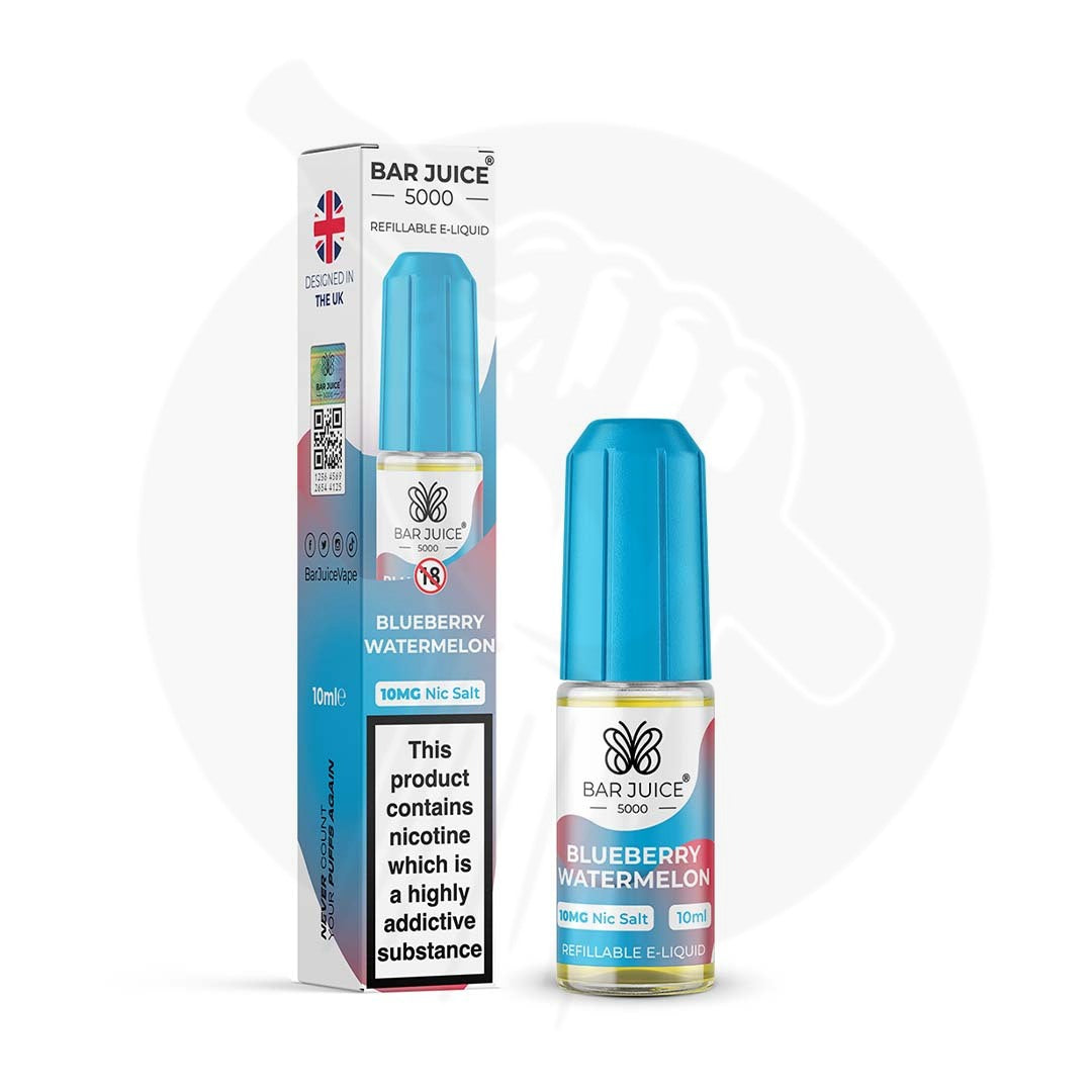 Blueberry Watermelon 10ml Nic Salt E-Liquid By Bar Juice 5000