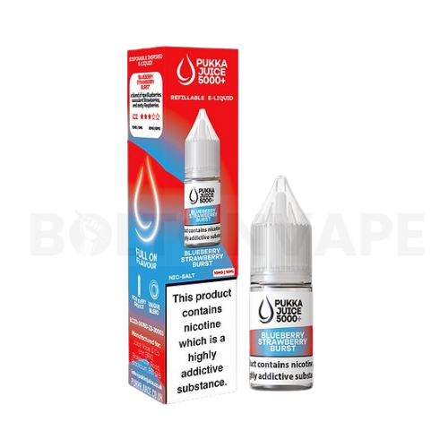 Blueberry Strawberry Burst 10ml Nic Salt E-liquid By Pukka Juice 5000+