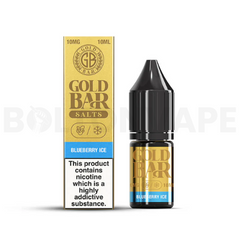 Blueberry Ice 10ml Nic Salt E-Liquid By Gold Bar Salts