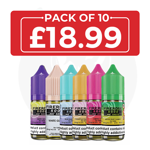 Elux Firerose 5000 Nic Salt Vape Juice - Box of 10