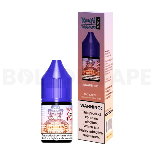 Grape Ice 10ml Nic Salt E-Liquid By R and M Tornado 7000