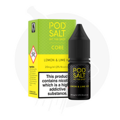 Lemon & Lime Ice 10ml Nic Salt E-Liquid By Core Pod Salt