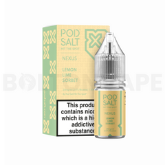 Lemon Lime Sorbet 10ml Nic Salt E-Liquid By Pod Salt Nexus