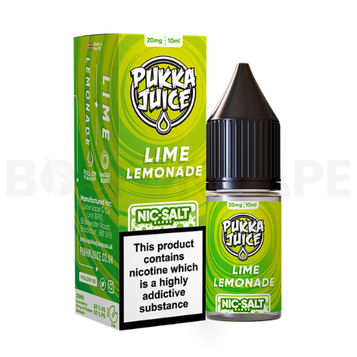 Lime Lemonade 10ml Nic Salt E Liquid By Pukka Juice