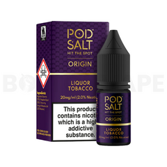 Liquor Tobacco 10ml Nic Salt E-Liquid by Origin Pod Salt