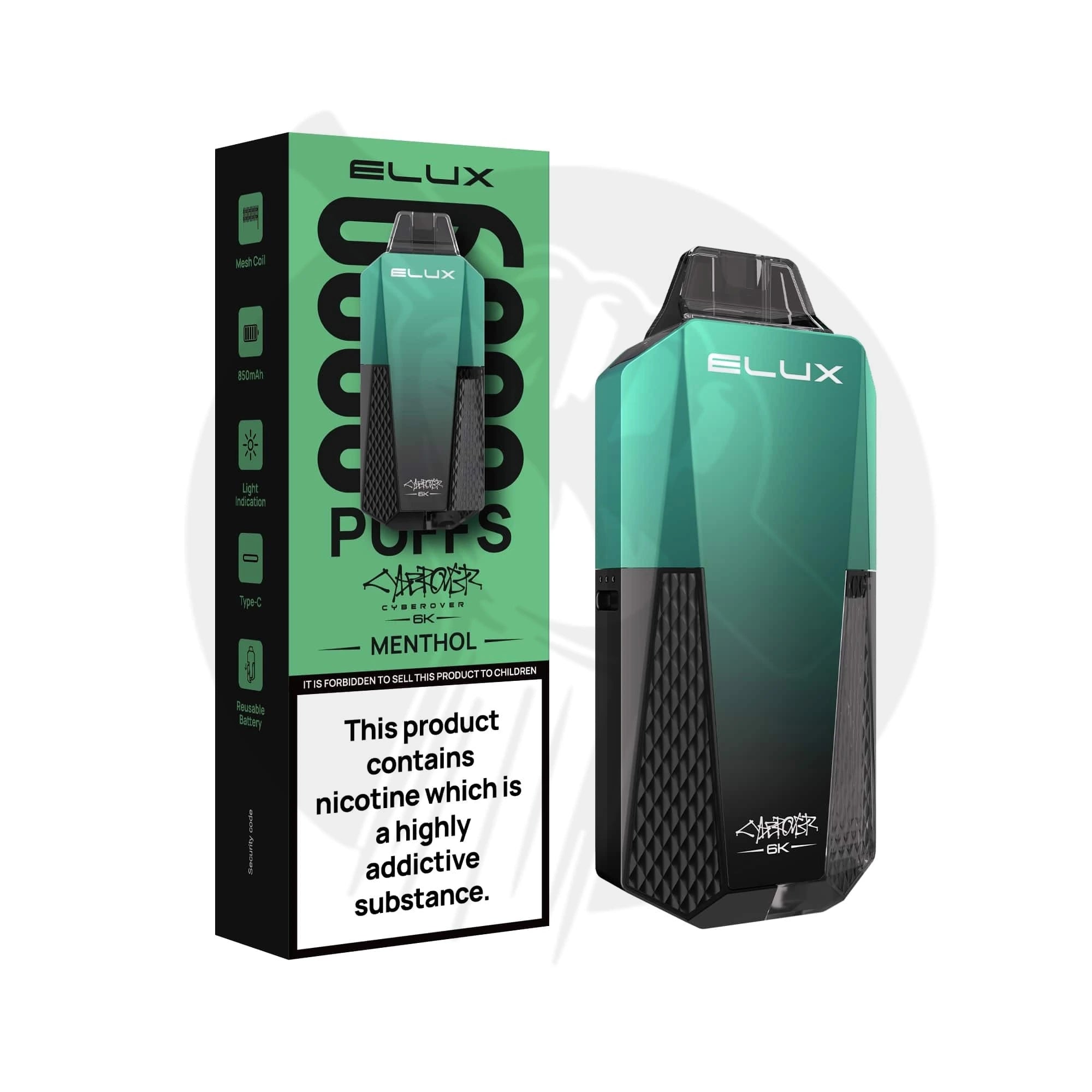 Menthol Elux Cyberover 6K Vape Kit