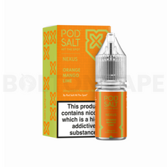 Orange Mango Lime 10ml Nic Salt E-Liquid By Pod Salt Nexus