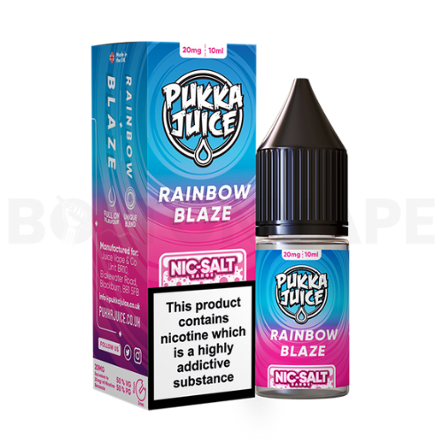 Rainbow Blaze 10ml Nic Salt E Liquid By Pukka Juice