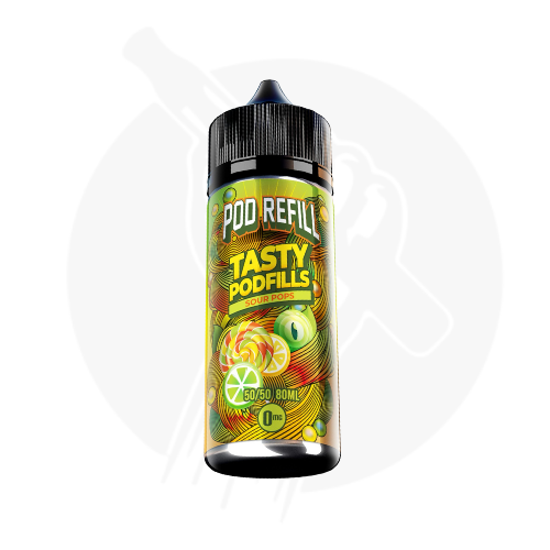 Sour Pops Shortfill E-Liquid By Pod Refill Tasty Podfills