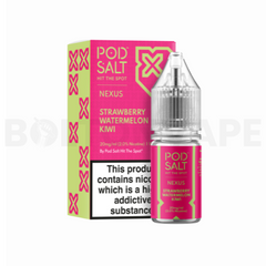 Strawberry Watermelon Kiwi 10ml Nic Salt E-Liquid By Pod Salt Nexus