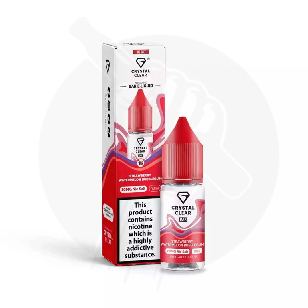 Strawberry Watermelon Bubblegum Nic Salt E-liquid By Crystal Clear