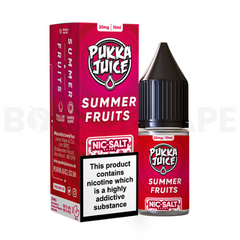 Summer Fruits 10ml Nic Salt E Liquid By Pukka Juice