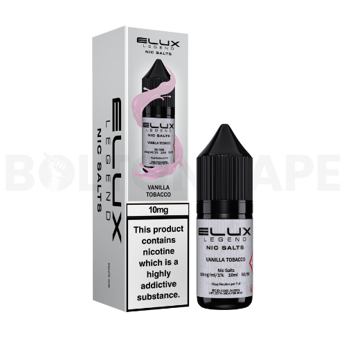 Vanilla Tobacco 10ml Nic Salt E-liquid By Elux Legend