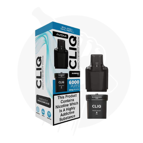 Blueberry Ice Avomi Cliq 6000 Puffs Refill Pack