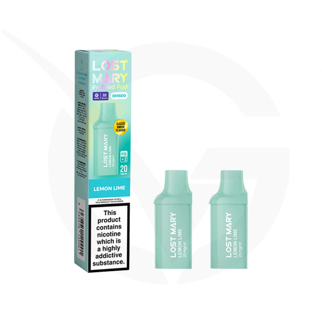 Lemon Lime Lost Mary BM600 Prefilled Pods