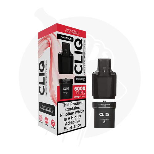 Strawberry Ice Avomi Cliq 6000 Refill Pack Pods