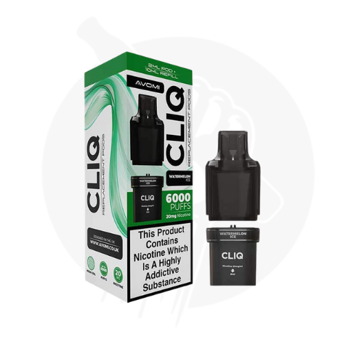 Watermelon Ice Avomi Cliq 6000 Puffs Refill Pack Pod