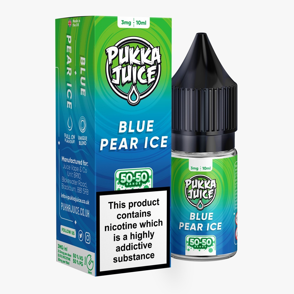 Blue Pear Ice 10ml 50/50 E-Liquid By Pukka Juice