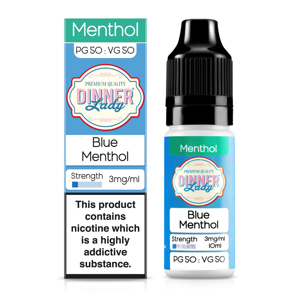 Blue Menthol 10ml 50/50 E-Liquid By Dinner Lady