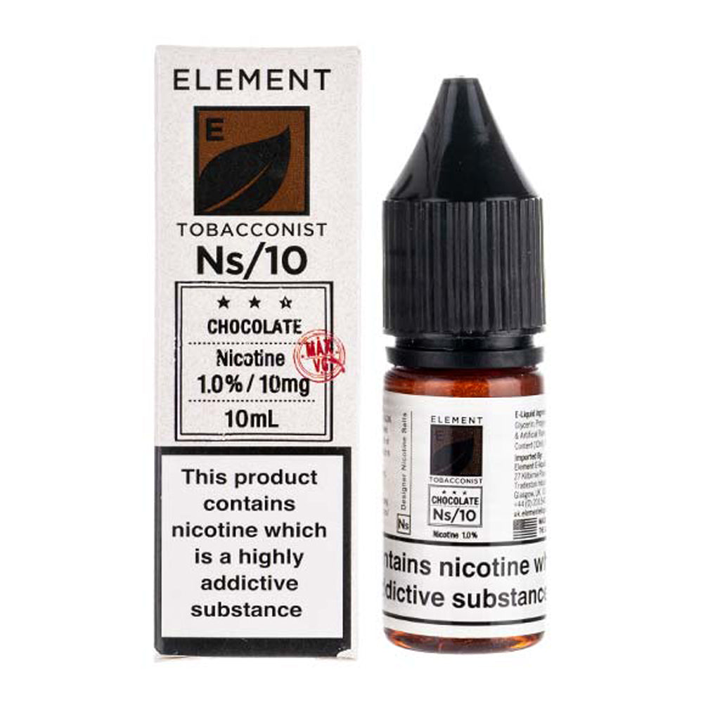 Chocolate Tobacco 10ml Nic Salt E-Liquid Element