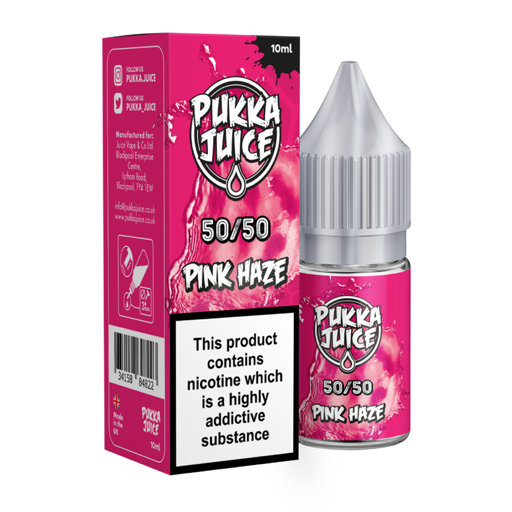 Pink Haze 10ml 50/50 E-Liquid By Pukka Juice