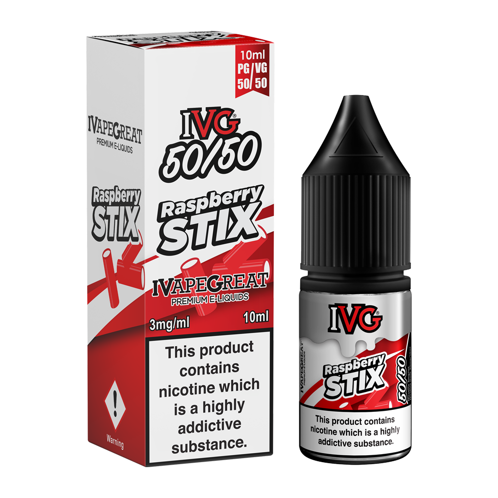 Raspberry Stix 10ml E-Liquid by IVG