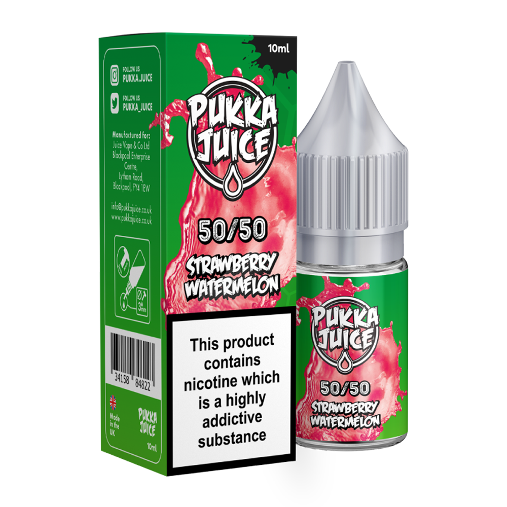 Strawberry Watermelon 10ml 50/50 E-Liquid By Pukka Juice