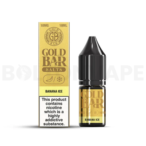 Banana Ice 10ml Nic Salt E-Liquid By Gold Bar Salts