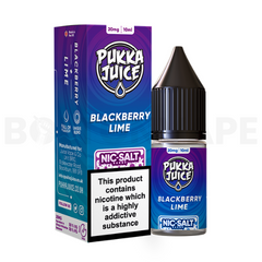 Blackberry Lime 10ml Nic Salt E Liquid By Pukka Juice