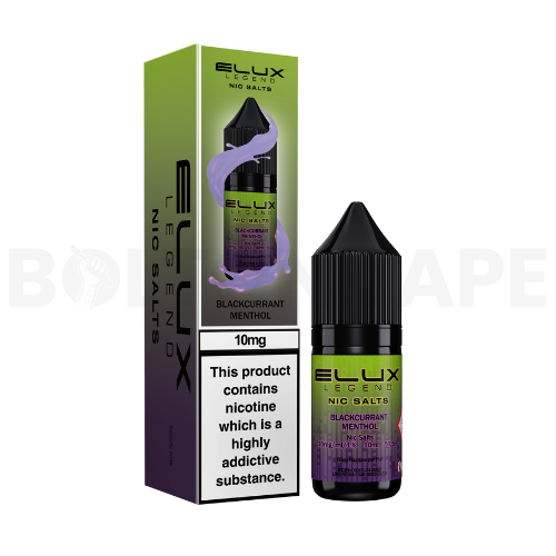 Blackcurrant Menthol 10ml Nic Salt E-liquid By Elux Legend