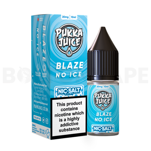 Blaze No Ice 10ml Nic Salt E Liquid By Pukka Juice