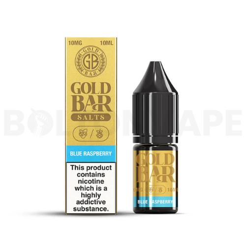 Blue Raspberry 10ml Nic Salt E-Liquid By Gold Bar Salts