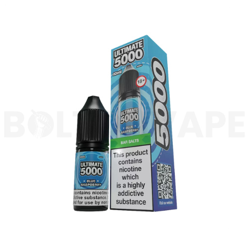 Blue Raspberry 10ml Nic Salt E-Liquid By Ultimate Bar 5000