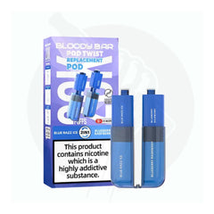 Bloody Bar Ultra Twist 20K Prefilled Pods Blue Razz Ice Blueberry Raspberry