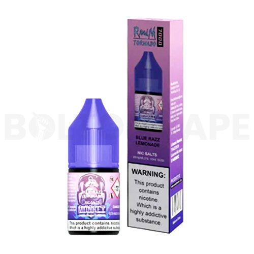 Blue Razz Lemonade 10ml Nic Salt E-Liquid By R and M Tornado 7000