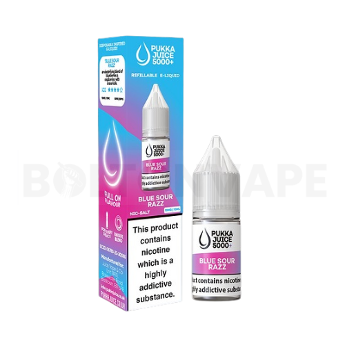 Blue Sour Razz 10ml Nic Salt E-liquid By Pukka Juice 5000+