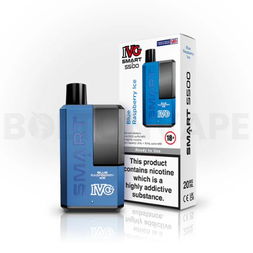 Blue Raspberry Ice IVG Smart 5500 Disposable Vape Kit