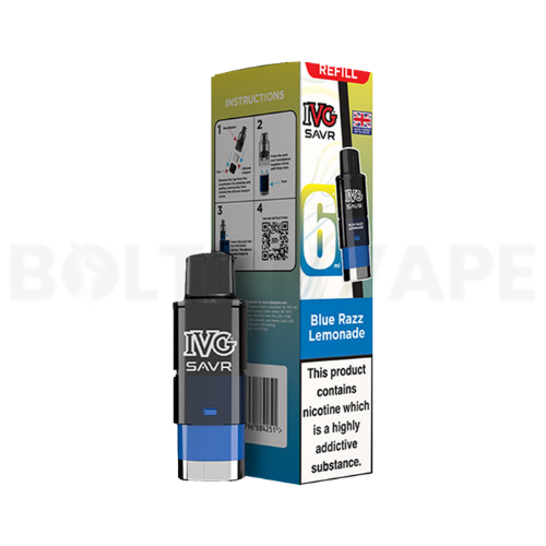 Blue razz Lemonade IVG SAVR Prefilled Pods & Refill Containers