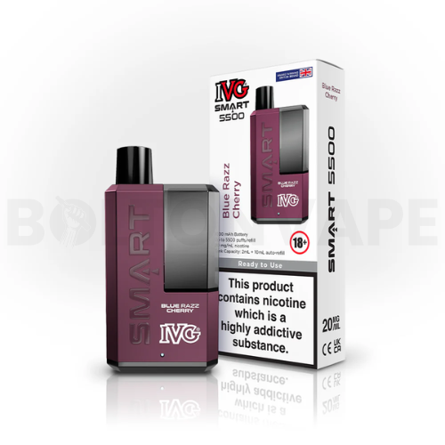 Blue Razz Cherry IVG Smart 5500 Disposable Vape Kit