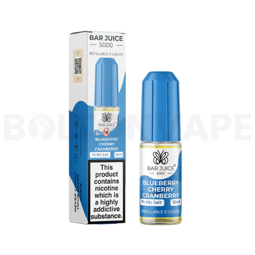 Blueberry Cherry Cranberry 10ml Nic Salt E-Liquid by Bar Juice 5000