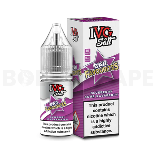 Blueberry Sour Raspberry 10ml Nic Salt E-Liquid by IVG Bar Favourites