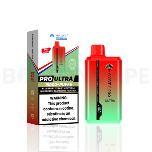 Hayati Pro Ultra 15000 Blueberry Straw' Menthol / Blueberry Raspberry Menthol Disposable Vape