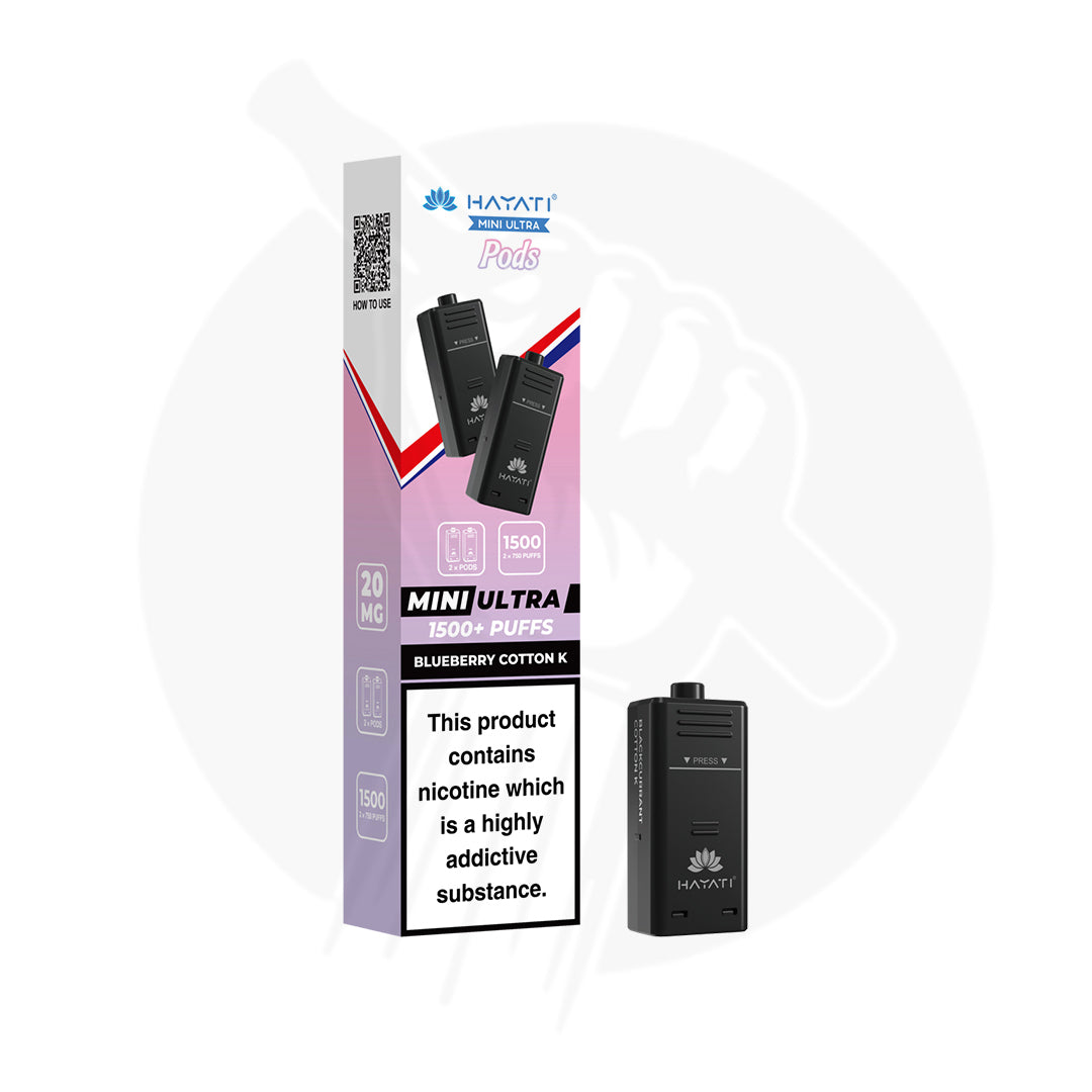 Blueberry Cotton K Hayati Mini Ultra 1500 Refill Pods