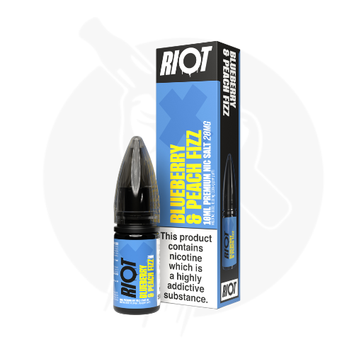 Blueberry & Peach Fizz 10ml Nic Salt E-liquid By Riot X