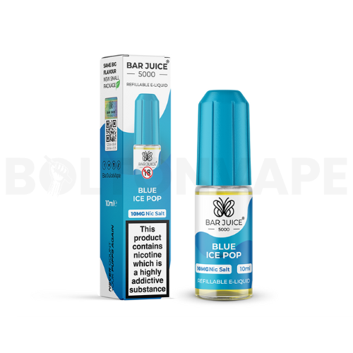 Blue Ice Pop 10ml Nic Salt E-Liquid By Bar Juice 5000