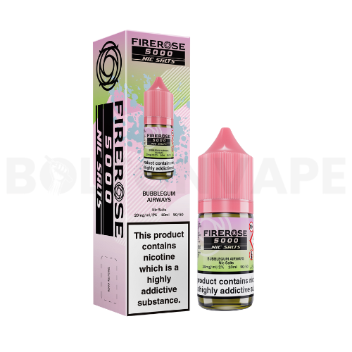 Bubblegum Airways 10ml Nic Salt E-Liquid By Firerose 5000