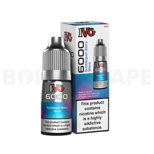 Bubblegum Berry Wave 10ml Nic Salt E-Liquid By IVG 6000