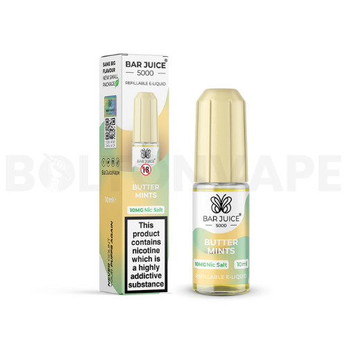 Butter Mint 10ml Nic Salt E-Liquid By Bar Juice 5000